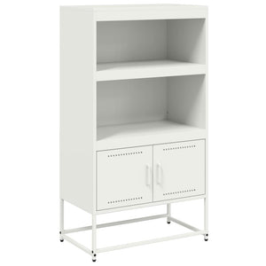 vidaXL Credenza Bianca 68,5x38,5x123,5 cm in Acciaio