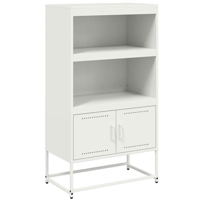 vidaXL Credenza Bianca 68,5x38,5x123,5 cm in Acciaio