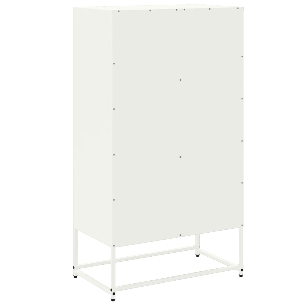 vidaXL Credenza Bianca 68,5x38,5x123,5 cm in Acciaio