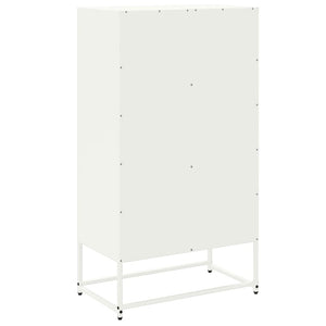 vidaXL Credenza Bianca 68,5x38,5x123,5 cm in Acciaio