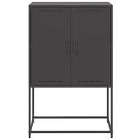 Credenza-Buffet-Armadio da cucina Nera 68,5x38,5x107 cm in Acciaio 953052