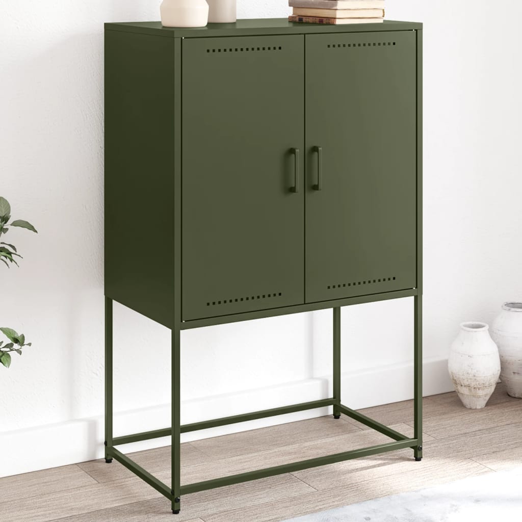 Credenza Verde Oliva 68,5x38,5x107 cm in Acciaio 846510