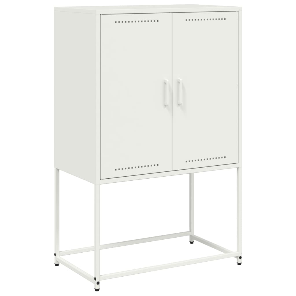 vidaXL Credenza Bianca 68,5x38,5x107 cm in Acciaio