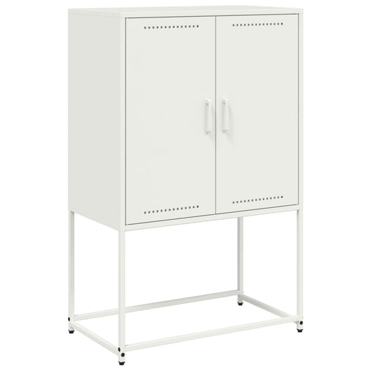 vidaXL Credenza Bianca 68,5x38,5x107 cm in Acciaio