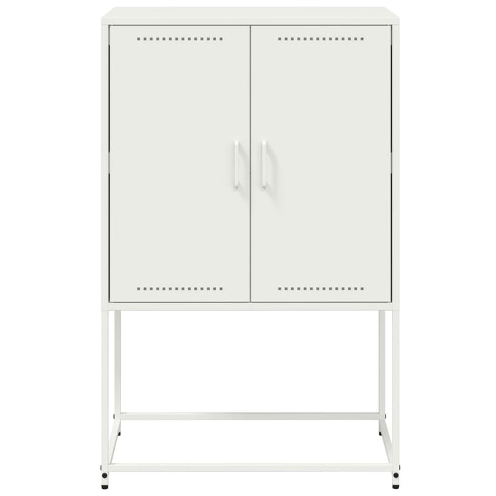vidaXL Credenza Bianca 68,5x38,5x107 cm in Acciaio