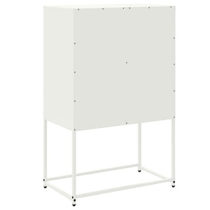 vidaXL Credenza Bianca 68,5x38,5x107 cm in Acciaio