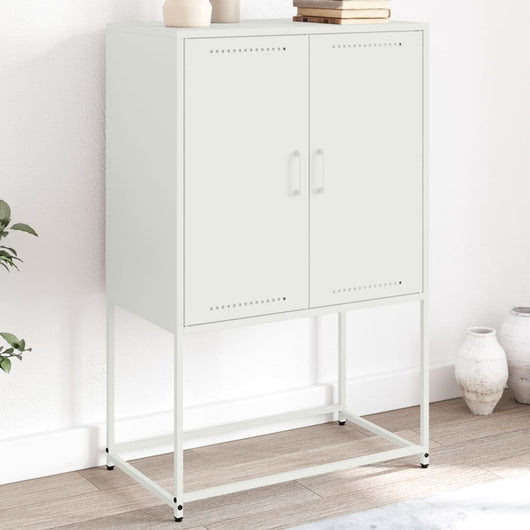 vidaXL Credenza Bianca 68,5x38,5x107 cm in Acciaio