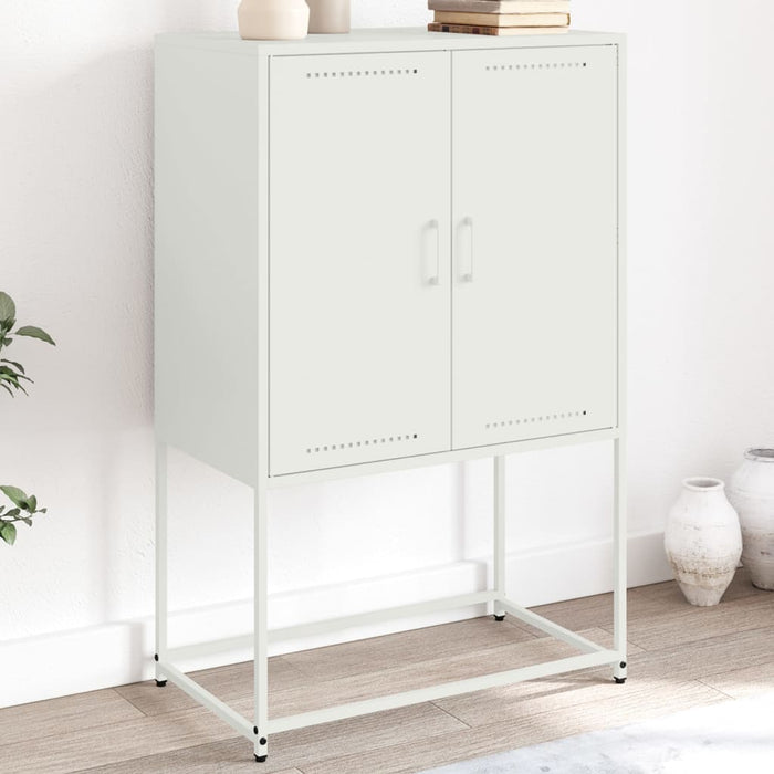vidaXL Credenza Bianca 68,5x38,5x107 cm in Acciaio