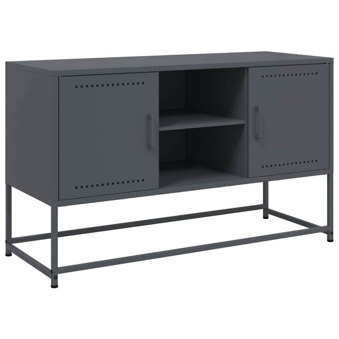 Mobile TV-Credenza TV-Console TV Antracite 100,5x39x60,5 cm in Acciaio 598695