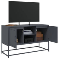 Mobile TV-Credenza TV-Console TV Antracite 100,5x39x60,5 cm in Acciaio 598695