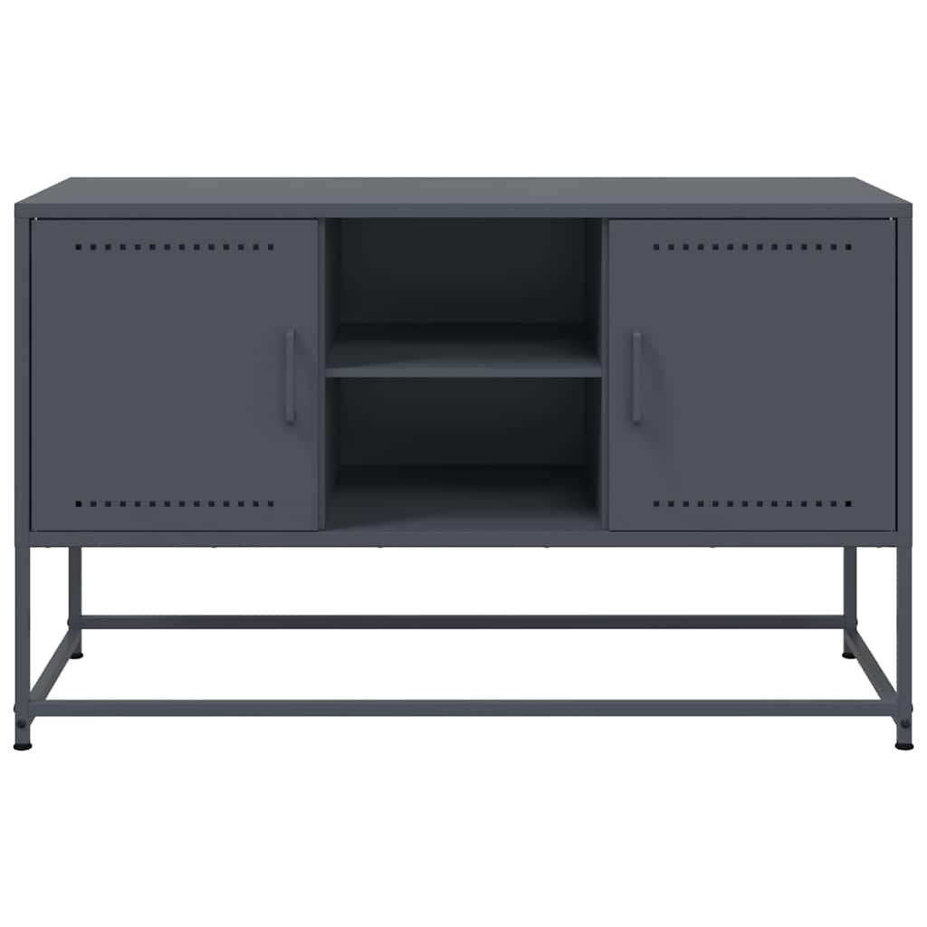 Mobile TV-Credenza TV-Console TV Antracite 100,5x39x60,5 cm in Acciaio 598695