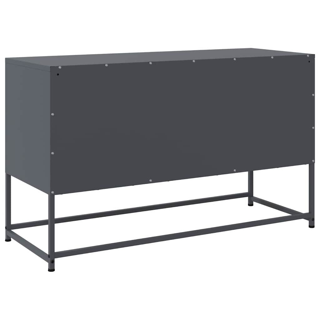 Mobile TV-Credenza TV-Console TV Antracite 100,5x39x60,5 cm in Acciaio 598695