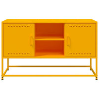 Mobile TV-Credenza TV-Console TV Giallo Senape 100,5x39x60,5 cm in Acciaio 482703