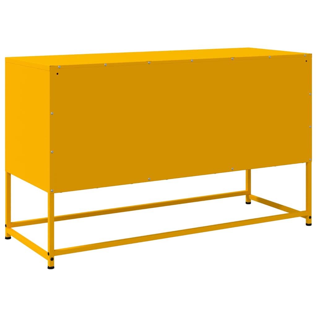 Mobile TV-Credenza TV-Console TV Giallo Senape 100,5x39x60,5 cm in Acciaio 482703