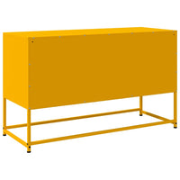 Mobile TV-Credenza TV-Console TV Giallo Senape 100,5x39x60,5 cm in Acciaio 482703
