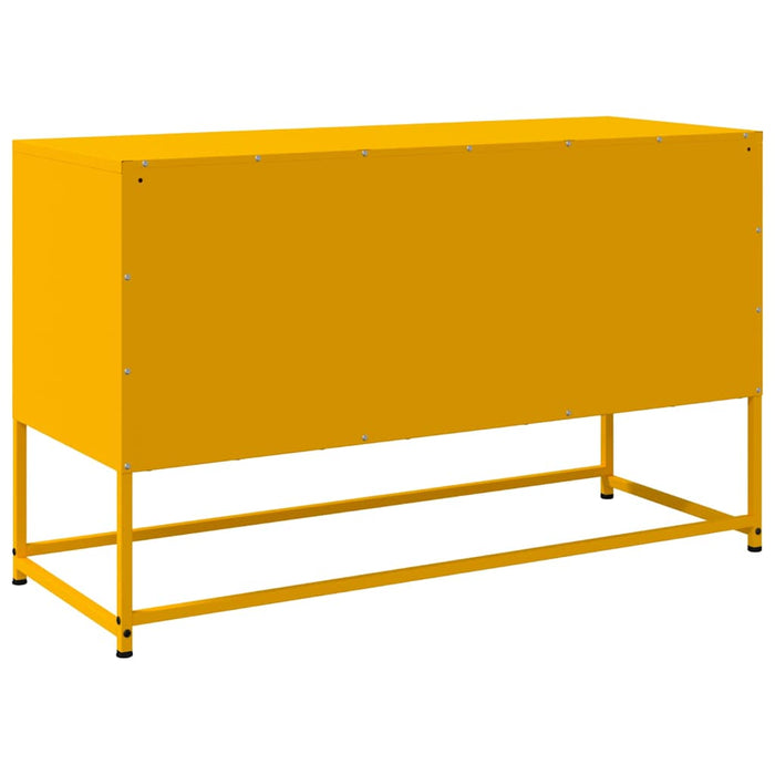 Mobile TV-Credenza TV-Console TV Giallo Senape 100,5x39x60,5 cm in Acciaio 482703
