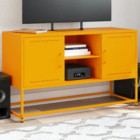 Mobile TV-Credenza TV-Console TV Giallo Senape 100,5x39x60,5 cm in Acciaio 482703
