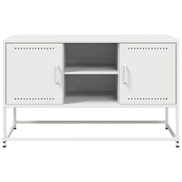 Mobile TV-Credenza TV-Console TV Bianco 100,5x39x60,5 cm in Acciaio 593625