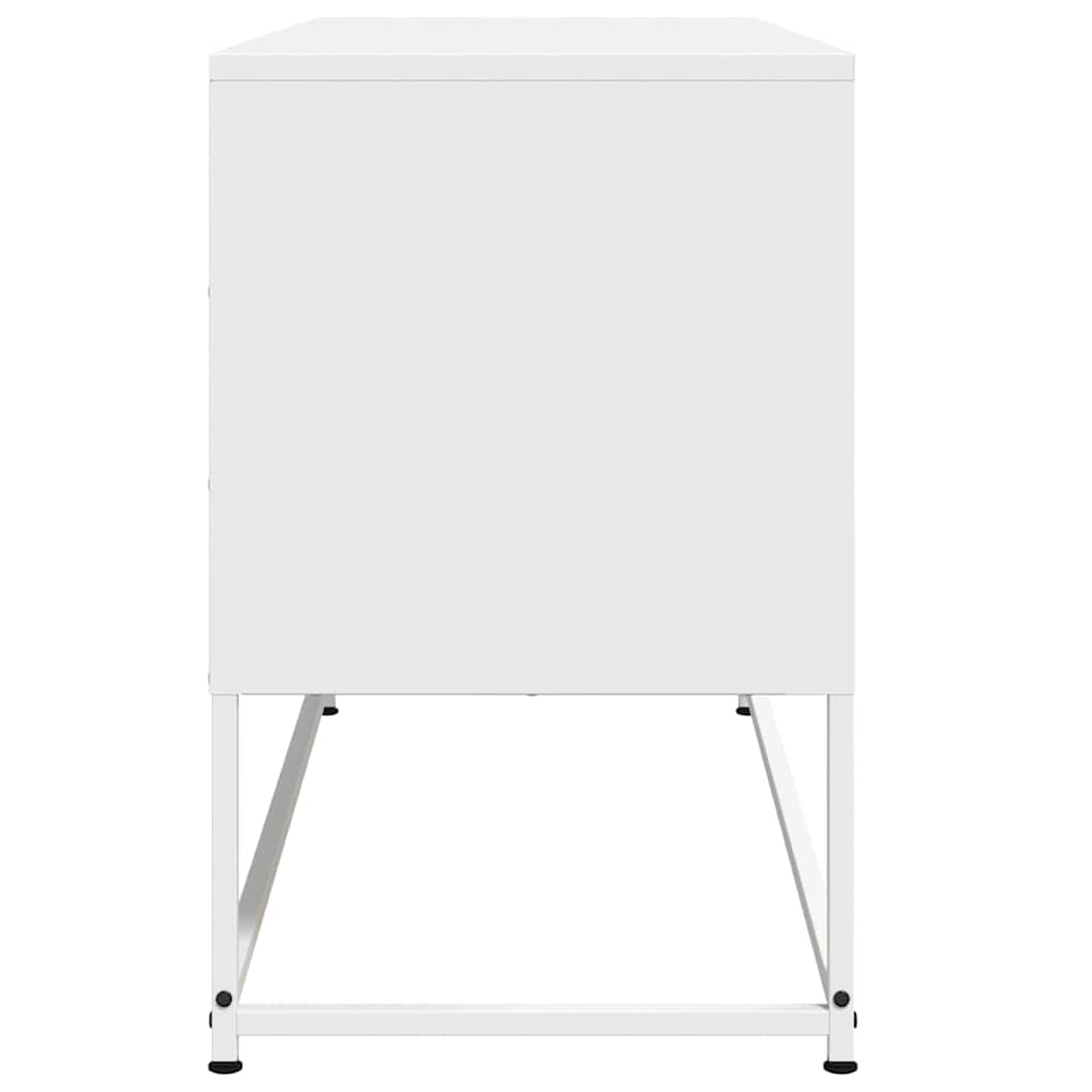 Mobile TV-Credenza TV-Console TV Bianco 100,5x39x60,5 cm in Acciaio 593625
