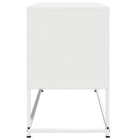 Mobile TV-Credenza TV-Console TV Bianco 100,5x39x60,5 cm in Acciaio 593625