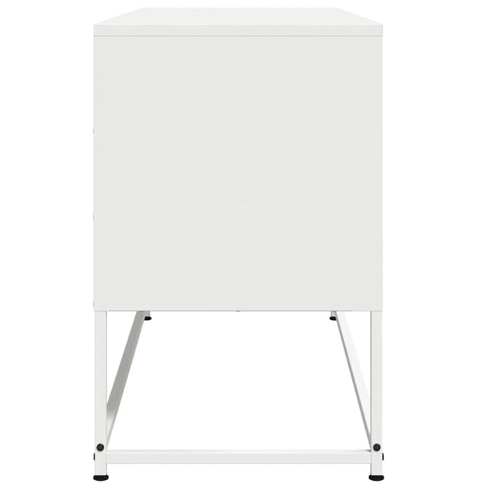 Mobile TV-Credenza TV-Console TV Bianco 100,5x39x60,5 cm in Acciaio 593625