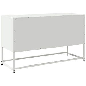 Mobile TV-Credenza TV-Console TV Bianco 100,5x39x60,5 cm in Acciaio 593625