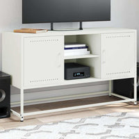 Mobile TV-Credenza TV-Console TV Bianco 100,5x39x60,5 cm in Acciaio 593625
