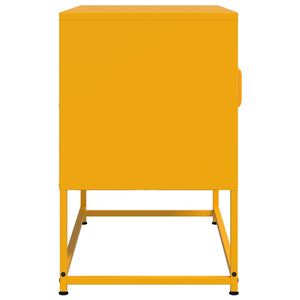 Mobile TV-Credenza TV-Console TV Giallo Senape 68x39x60,5 cm in Acciaio 213349