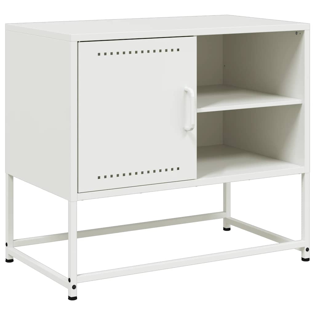 Mobile TV-Credenza TV-Console TV Bianco 68x39x60,5 cm in Acciaio 263899