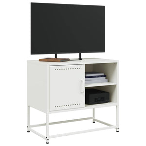 Mobile TV-Credenza TV-Console TV Bianco 68x39x60,5 cm in Acciaio 263899