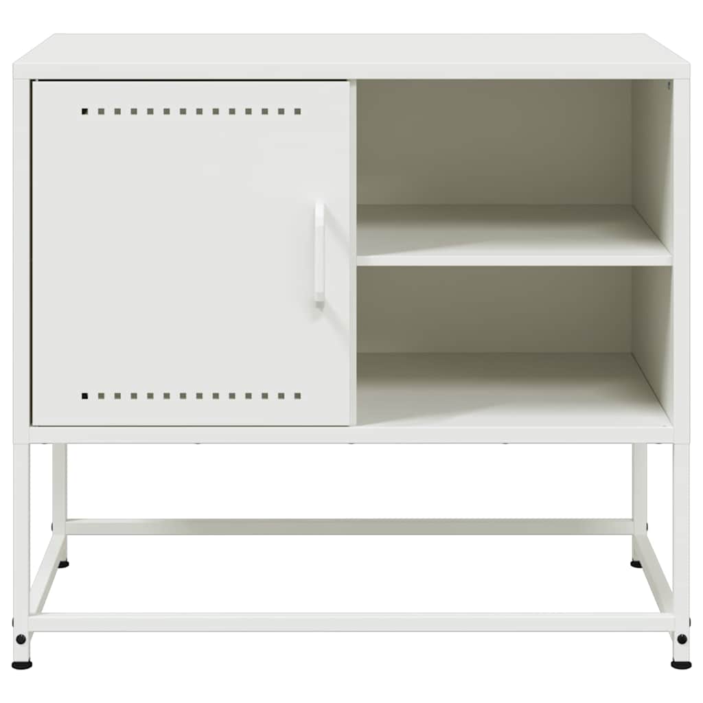 Mobile TV-Credenza TV-Console TV Bianco 68x39x60,5 cm in Acciaio 263899