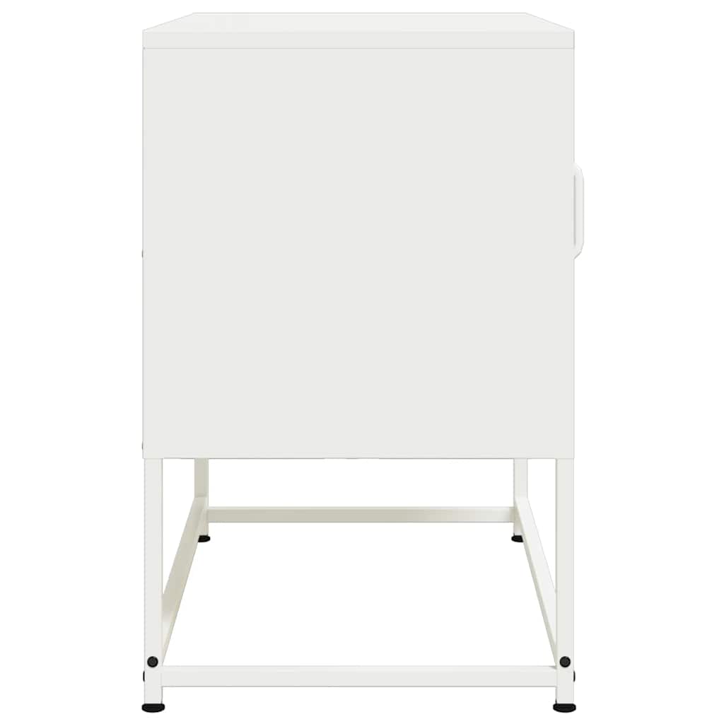 Mobile TV-Credenza TV-Console TV Bianco 68x39x60,5 cm in Acciaio 263899