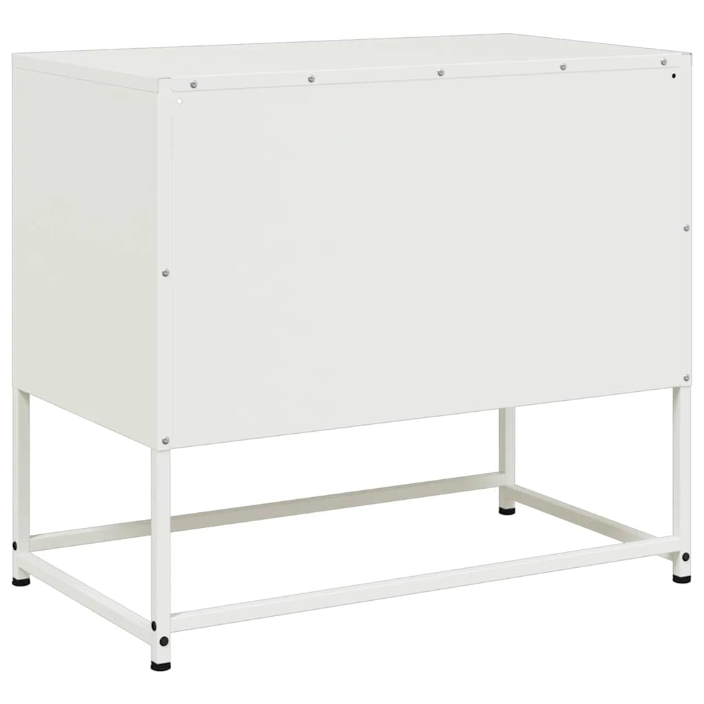 Mobile TV-Credenza TV-Console TV Bianco 68x39x60,5 cm in Acciaio 263899