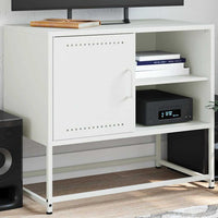 Mobile TV-Credenza TV-Console TV Bianco 68x39x60,5 cm in Acciaio 263899