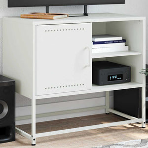 Mobile TV-Credenza TV-Console TV Bianco 68x39x60,5 cm in Acciaio 263899