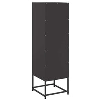 vidaXL Credenza Nera 36x39x123 cm in Acciaio