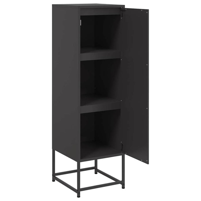 Credenza-Buffet-Armadio da cucina Nera 36x39x123 cm in Acciaio