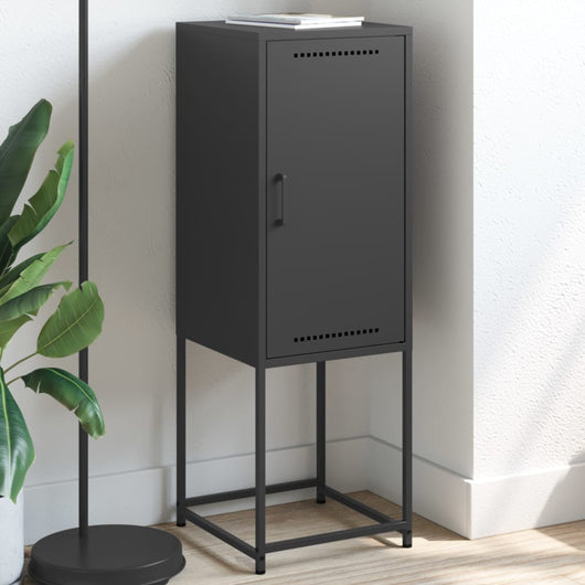 Credenza-Buffet-Armadio da cucina Nera 36x39x107 cm in Acciaio