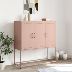 Credenza-Buffet-Armadio da cucina Rosa 100,5x39x107 cm in Acciaio 204153