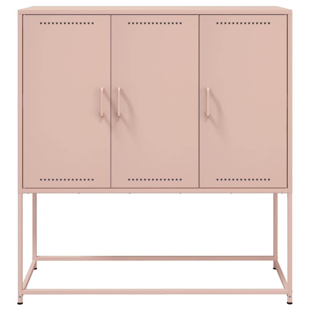 Credenza-Buffet-Armadio da cucina Rosa 100,5x39x107 cm in Acciaio 204153