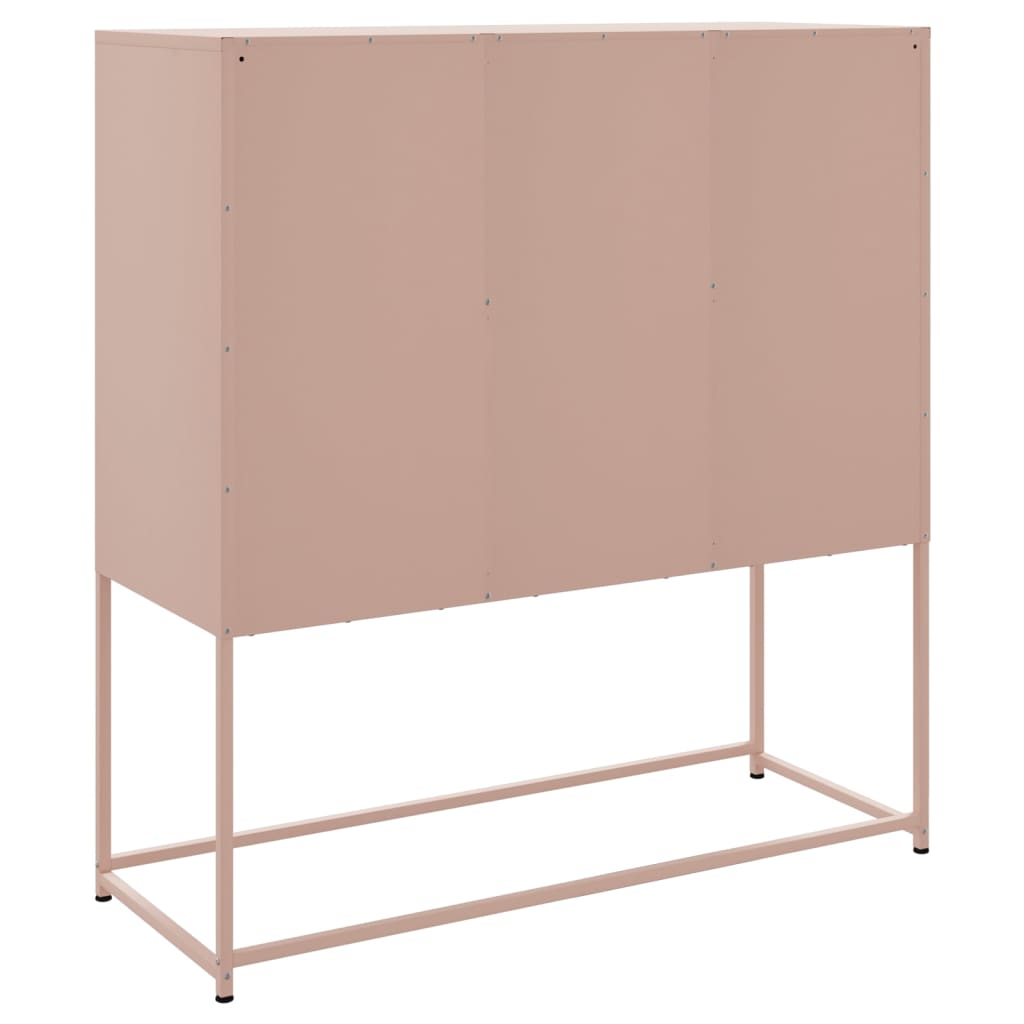 Credenza-Buffet-Armadio da cucina Rosa 100,5x39x107 cm in Acciaio 204153