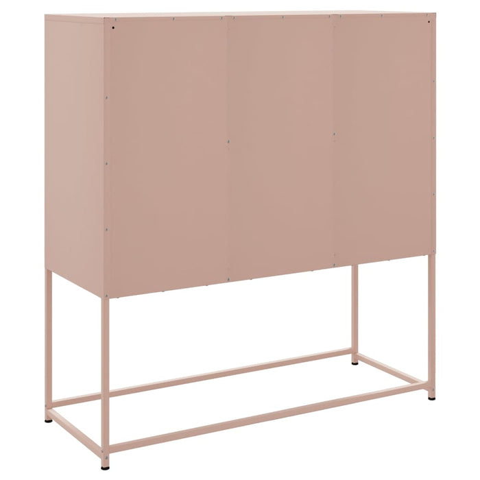 Credenza-Buffet-Armadio da cucina Rosa 100,5x39x107 cm in Acciaio 204153