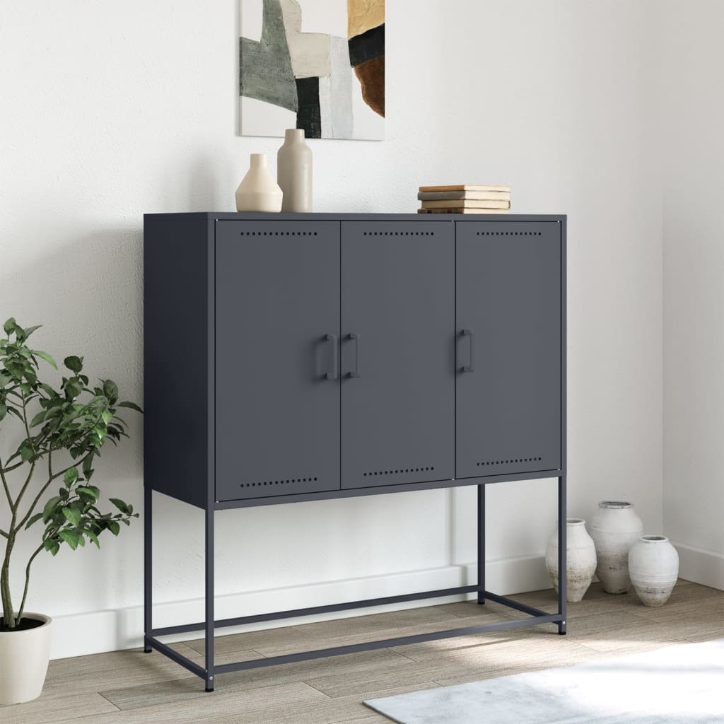 Credenza Antracite 100,5x39x107 cm in Acciaio 846538