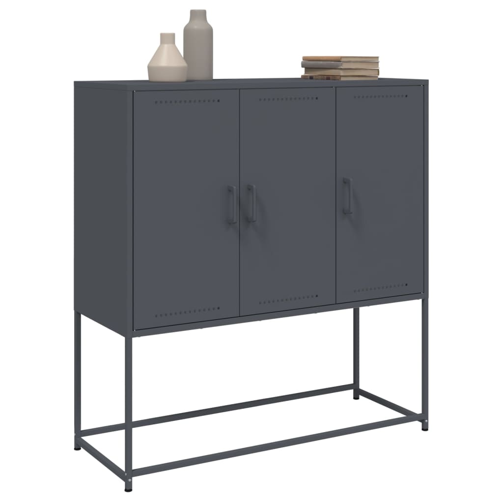Credenza Antracite 100,5x39x107 cm in Acciaio 846538