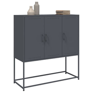 Credenza-Buffet-Armadio da cucina Antracite 100,5x39x107 cm in Acciaio 452249