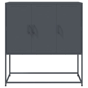 Credenza-Buffet-Armadio da cucina Antracite 100,5x39x107 cm in Acciaio 452249