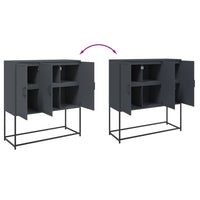 Credenza Antracite 100,5x39x107 cm in Acciaio 846538