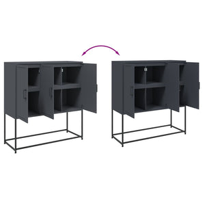 Credenza Antracite 100,5x39x107 cm in Acciaio 846538