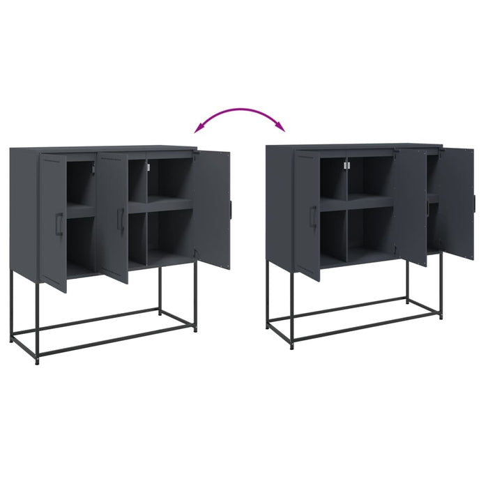 Credenza Antracite 100,5x39x107 cm in Acciaio 846538
