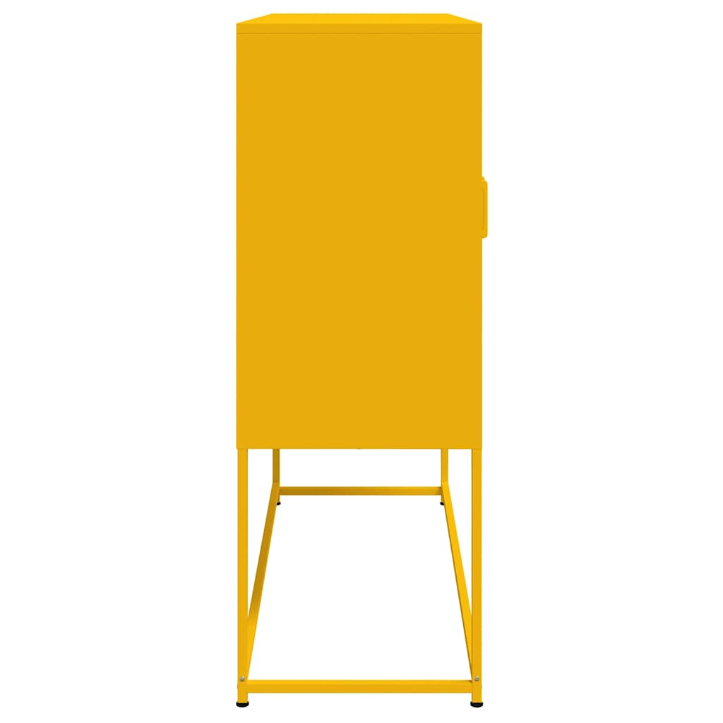 vidaXL Credenza Giallo Senape 100,5x39x107 cm in Acciaio